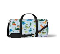 Sports Gym Duffle Bag for Yoga Dancing, Overnight Weekender Travel Bag Colorful Origami Dinosaur, Workout Carry On Shoulder Bag for Women Men