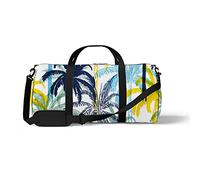 Sports Gym Duffle Bag for Yoga Dancing, Overnight Weekender Travel Bag Colorful Palm Trees, Workout Carry On Shoulder Bag for Women Men