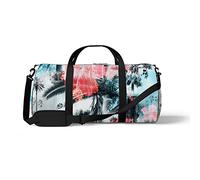 Sports Gym Duffle Bag for Yoga Dancing, Overnight Weekender Travel Bag Colorful Palm Trees, Workout Carry On Shoulder Bag for Women Men