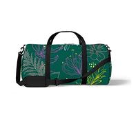 Sports Gym Duffle Bag for Yoga Dancing, Overnight Weekender Travel Bag Colorful Wild Flowers, Workout Carry On Shoulder Bag for Women Men