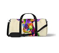 Sports Gym Duffle Bag for Yoga Dancing, Overnight Weekender Travel Bag Colorful Wild Giraffe, Workout Carry On Shoulder Bag for Women Men
