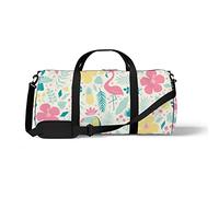 Sports Gym Duffle Bag for Yoga Dancing, Overnight Weekender Travel Bag Jungle Flora Fauna, Workout Carry On Shoulder Bag for Women Men