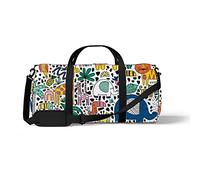 Sports Gym Duffle Bag for Yoga Dancing, Overnight Weekender Travel Bag Lovely Wild Animals, Workout Carry On Shoulder Bag for Women Men