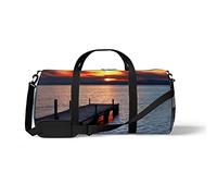 Sports Gym Duffle Bag for Yoga Dancing, Overnight Weekender Travel Bag Seagull Flying Over The Sea, Workout Carry On Shoulder Bag for Women Men