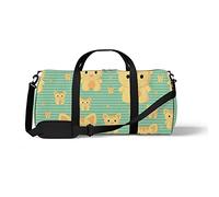 Sports Gym Duffle Bag for Yoga Dancing, Overnight Weekender Travel Bag Seamless Cute Cats, Workout Carry On Shoulder Bag for Women Men