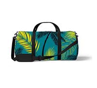 Sports Gym Duffle Bag for Yoga Dancing, Overnight Weekender Travel Bag Tropical Palm Trees, Workout Carry On Shoulder Bag for Women Men