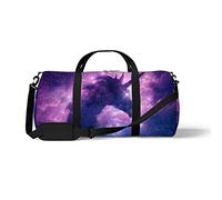 Sports Gym Duffle Bag for Yoga Dancing, Overnight Weekender Travel Bag Unicorn in The Milky Way, Workout Carry On Shoulder Bag for Women Men