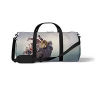Sports Gym Duffle Bag for Yoga Dancing, Overnight Weekender Travel Bag Wild Animals on Board, Workout Carry On Shoulder Bag for Women Men