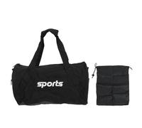 Sports Gym Travel Duffle Bag, Rugged Rainproof Oxford Cloth Cylindrical Design Spacious Storage for Gym Yoga Business Trip Black 46x25x25cm