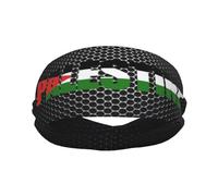 Sports Hairband Palestine Flag Palestinian Text Word Art Sweat Headbands Quick-Dry Sport Headbands Stretchy Sweatband For Tennis Basketball Training