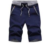 Sports Half Pants for Mens UK Cargo Combat Shorts Durable Summer Cotton Trousers Drawstring Short Knee Length Five Point Pants Mutil-Pockets Solid Shorts Work Shorts Sports Short