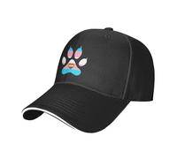 Sports Hat, Transgender Pride Paw LGBTQ Trans Pride Flag Hip Hop Hat Unisex Trucker Caps Adjustable Dad Hat for Golf Men Adult