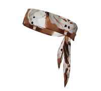 Sports Head Bands Copper Splash Print Marble Texture Bandanas Back Bandanas Hair Band Athletic Bands for Tennis Running