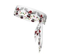 Sports Head Tie Bandanas - Unisex Funny Christmas Moose Print Workout Hair Band, Athletic Sweatbands Summer, Cycling, and More