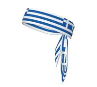 Sports Head Tie Bandanas - Unisex Greek flag Print Workout Hair Band, Athletic Sweatbands Summer, Cycling, and More