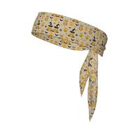Sports Head Tie Bandanas - Unisex Halloween Pumpkin and Owl Print Workout Hair Band, Athletic Sweatbands Summer, Cycling, and More