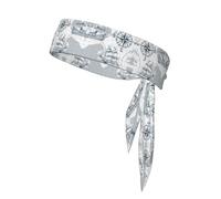 Sports Head Tie Bandanas - Unisex Nautical Sailboat Map Print Workout Hair Band, Athletic Sweatbands Summer, Cycling, and More