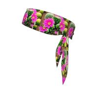Sports Head Tie DLXW Beautiful Cactus Prints Quick Drying, Moisture Wicking for Women, Girls, and Men, Workout. Lightweight, Breathable