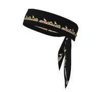 Sports Head Tie DLXW Kangaroos in The Strawberry Field Prints Quick Drying, Moisture Wicking for Women, Girls, and Men, Workout. Lightweight, Breathable