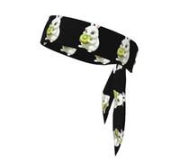 Sports Head Tie DLXW Little White Rabbit Eating Kiwi Fruit Prints Quick Drying, Moisture Wicking for Women, Girls, and Men, Workout. Lightweight, Breathable