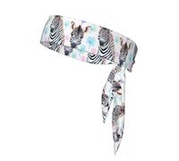 Sports Head Tie HYTTER Cute Zebra Watercolor Prints Quick Drying, Moisture Wicking, Multifunctional Athletic Band for Women and Men