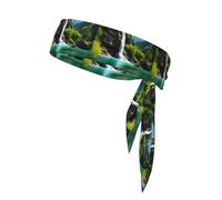 Sports Head Tie HYTTER Scenic Mountain Waterfall Prints Quick Drying, Moisture Wicking, Multifunctional Athletic Band for Women and Men
