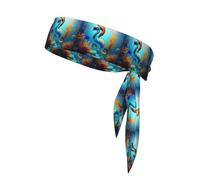Sports Head Tie HYTTER Seabed Coral Seahorse Prints Quick Drying, Moisture Wicking, Multifunctional Athletic Band for Women and Men