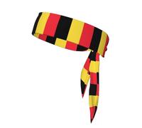 Sports Head Tie MSRHIUEF Flag of Belgium Printed Quick Drying, Moisture Wicking for Women, Girls, and Men, Workout. Lightweight, Breathable