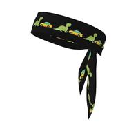 Sports Head Tie The car Heading to The Dinosaurs Pattern Quick Drying Moisture Wicking Multifunctional Athletic Band for Women and Men
