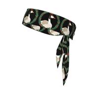 Sports Head Tie WHJSHOP Goose with a Wreath on its Head Printing Quick Drying, Moisture Wicking for Women, Girls, and Men, Workout. Lightweight, Breathable