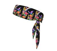Sports Head Tie YYHHAOFA Butterflies Chasing Rainbows Picture Quick Drying, Moisture Wicking, Multifunctional Athletic Band for Women and Men