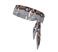 Sports Head Tie YYHHAOFA Cute White Puppy Picture Quick Drying, Moisture Wicking, Multifunctional Athletic Band for Women and Men