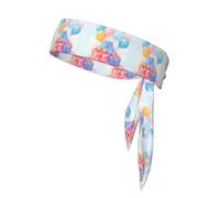 Sports Head Tie YYHWHJDE Beautiful Balloon Gift Box Pattern Quick Drying, Moisture Wicking for Women, Girls, and Men, Workout. Lightweight, Breathable