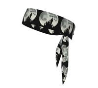 Sports Head Tie YYHWHJDE Castle Before The Moon Pattern Quick Drying, Moisture Wicking for Women, Girls, and Men, Workout. Lightweight, Breathable