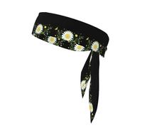 Sports Head Tie YYHWHJDE Daisy in The Starry Sky Pattern Quick Drying, Moisture Wicking for Women, Girls, and Men, Workout. Lightweight, Breathable
