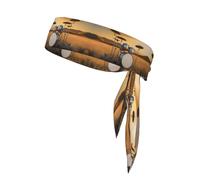 Sports Head Tie YYHWHJDE Music Drum in Field Pattern Quick Drying, Moisture Wicking for Women, Girls, and Men, Workout. Lightweight, Breathable