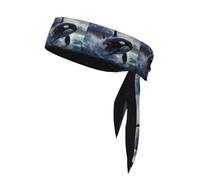 Sports Head Tie YYHWHJDE Orca Killer Whale Pattern Quick Drying, Moisture Wicking for Women, Girls, and Men, Workout. Lightweight, Breathable