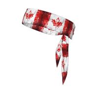 Sports Head Tie YYHWHJDE Retro Canada Flag Pattern Quick Drying, Moisture Wicking for Women, Girls, and Men, Workout. Lightweight, Breathable