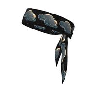 Sports Head Tie YYHWHJDE Sea Waves Before Sunset Pattern Quick Drying, Moisture Wicking for Women, Girls, and Men, Workout. Lightweight, Breathable