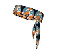 Sports Head Tie YYHWHJDE Smiling Fox Pattern Quick Drying, Moisture Wicking for Women, Girls, and Men, Workout. Lightweight, Breathable