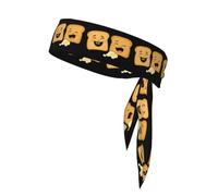 Sports Head Tie YYHWHJDE Snoring Cartoon Toast Pattern Quick Drying, Moisture Wicking for Women, Girls, and Men, Workout. Lightweight, Breathable