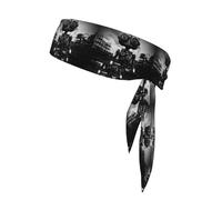 Sports Head Tie YYHWHJDE Steel Robot Pattern Quick Drying, Moisture Wicking for Women, Girls, and Men, Workout. Lightweight, Breathable