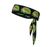 Sports Head Tie YYHWHJDE The Fox On The Lotus Leaf Pattern Quick Drying, Moisture Wicking for Women, Girls, and Men, Workout. Lightweight, Breathable