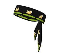 Sports Head Tie YYHWHJDE The Golden Little Sheep is Jumping Pattern Quick Drying, Moisture Wicking, Multifunctional Athletic Band for Women and Men