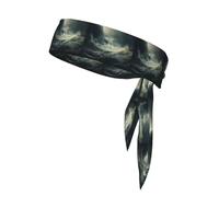 Sports Head Tie YYHWHJDE The Turbulent Sea Surface Pattern Quick Drying, Moisture Wicking for Women, Girls, and Men, Workout. Lightweight, Breathable