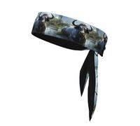 Sports Head Tie YYHWHJDE Water Buffalo Pattern Quick Drying, Moisture Wicking for Women, Girls, and Men, Workout. Lightweight, Breathable