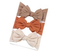 Sports Headband 3Pcs/Set Girl Headband Set Girls Bow Knotted Hair Bands Soft Knitted Kids Headwear Turban Hair Accessories For Running, Cycling(3594-9)