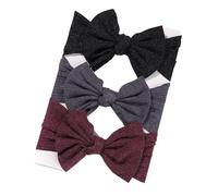 Sports Headband 3Pcs/Set Girl Headband Set Girls Bow Knotted Hair Bands Soft Knitted Kids Headwear Turban Hair Accessories For Running, Cycling(3594-12)