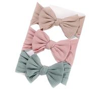 Sports Headband 3Pcs/Set Girl Headband Set Girls Bow Knotted Hair Bands Soft Knitted Kids Headwear Turban Hair Accessories For Running, Cycling(3594-23)