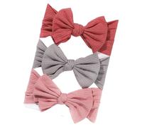 Sports Headband 3Pcs/Set Girl Headband Set Girls Bow Knotted Hair Bands Soft Knitted Kids Headwear Turban Hair Accessories For Running, Cycling(3594-21)